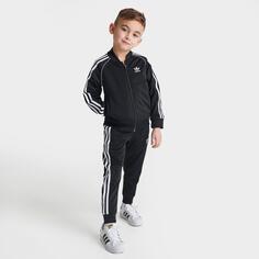 Спортивный костюм Adidas Originals Adicolor SST для маленьких детей, черный
