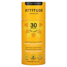 Стик ATTITUDE для детей солнцезащитный минеральный SPF 30 тропический, 85 г