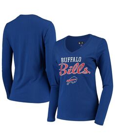 Женская футболка Royal Buffalo Bills Post Season с длинными рукавами и v-образным вырезом G-III 4Her by Carl Banks