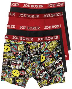 Мужские трусы-боксеры в стиле поп-арт, набор из 4 шт. Joe Boxer