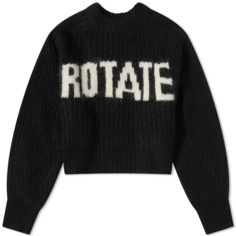 Джемпер Rotate Firm Knit, черный/белый