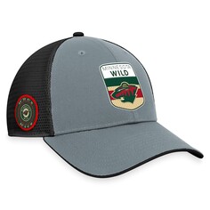 Бейсболка Fanatics Branded Minnesota Wild, серый