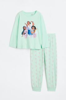 Пижамы из джерси H&amp;M, светло-бирюзовый/энканто H&M
