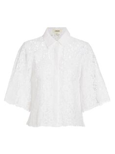 Прозрачная кружевная блузка Fern L&apos;AGENCE, белый Lagence