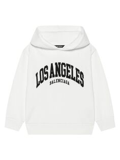 Детская толстовка с капюшоном Los Angeles Cities Balenciaga, черный