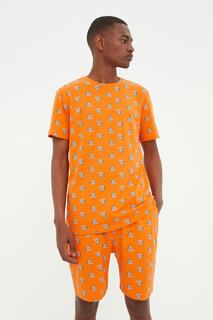 Пижамный комплект TRENDYOL MAN, оранжевый