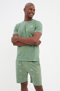 Пижамный комплект TRENDYOL MAN, зеленый