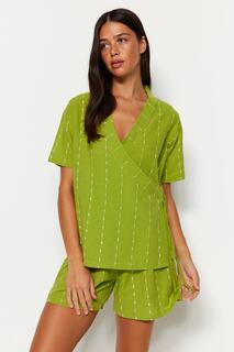 Пижамный комплект TRENDYOLMİLLA, зеленый