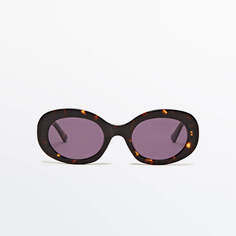 Солнцезащитные очки Massimo Dutti Oval Tortoiseshell Effect, коричневый