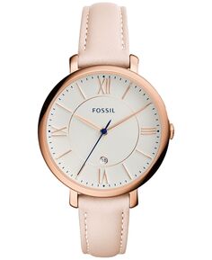 Женские часы Jacqueline Blush с кожаным ремешком 36 мм ES3988 Fossil