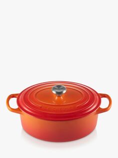 Фирменная чугунная овальная кастрюля Le Creuset, вулканического происхождения, 25 см