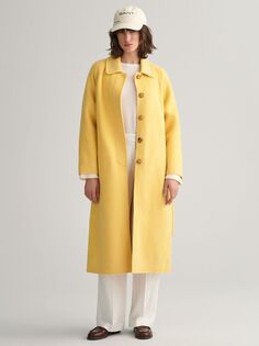Пальто из смесовой шерсти GANT, сшитое вручную, пыльно-желтый