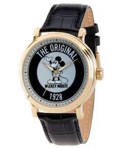Мужские часы Disney с Микки Маусом, черный ремешок, 44 мм ewatchfactory
