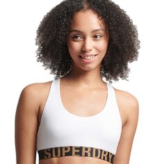 Бюстгальтер Superdry Large Logo Croplette NH, белый