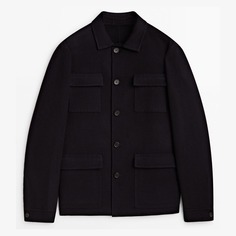 Куртка-рубашка Massimo Dutti Wool With Pockets, темно-серый