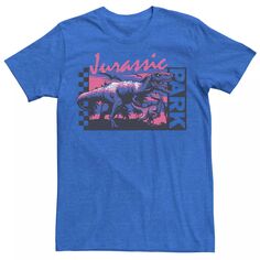 Мужская футболка с вставками T-Rex в шахматную клетку Jurassic Park