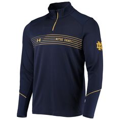 Мужская легкая куртка с молнией на четверть темно-синего цвета Notre Dame Fighting Irish Sideline Performance Under Armour