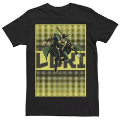Мужская футболка Loki Halftone в стиле поп-арт с графическим плакатом Marvel
