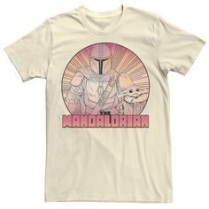 Мужская футболка с рисунком градиента The Mandalorian The Child Star Wars