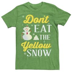 Мужская футболка с надписью «Снеговик-эльф Не ешьте желтый снег» Licensed Character