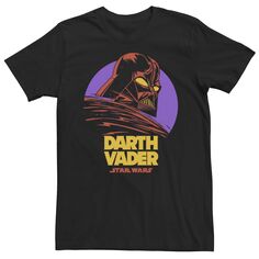 Мужская футболка Darth Vader фиолетового цвета с рисунком луны Star Wars