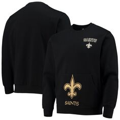Мужской черный пуловер с карманами FOCO New Orleans Saints
