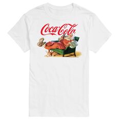 Футболка с рисунком Big &amp; Tall Coca-Cola Santa Coke Licensed Character, белый