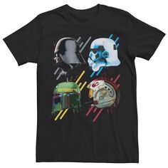 Мужская футболка с рисунком для шлема с брызгами краски Star Wars