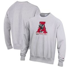 Мужской серый пуловер с логотипом обратного переплетения Alabama Crimson Tide Vault, толстовка Champion
