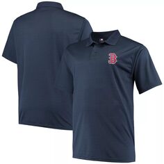 Мужская однотонная футболка-поло Majestic Navy Boston Red Sox Big &amp; Tall с альтернативным логотипом Fanatics