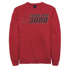 Мужской флисовый пуловер с рисунком «Мстители: Финал» I Love You 3000 Iron Man Outline Marvel