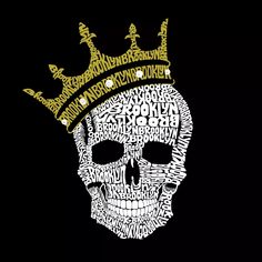 Brooklyn Crown — мужская футболка с рисунком Word Art LA Pop Art, черный