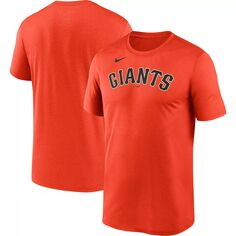 Мужская оранжевая футболка San Francisco Giants с надписью Legend Performance Big &amp; Tall Nike