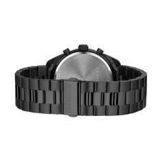 Мужские черные часы-хронограф из нержавеющей стали с ионным покрытием - 45B150 Caravelle by Bulova