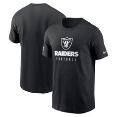 Мужская черная футболка Las Vegas Raiders Sideline Performance Nike