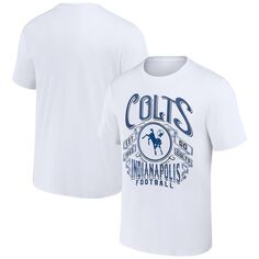 Мужская белая винтажная футбольная футболка NFL x Darius Rucker Collection от Fanatics Indianapolis Colts