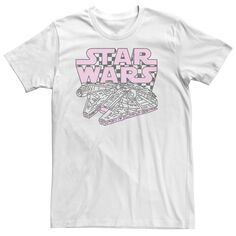 Мужская футболка с клетчатым логотипом «Звездные войны: Сокол тысячелетия» Licensed Character