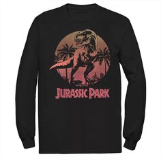 Мужская футболка T-Rex Gradient Sunset Jurassic Park, черный