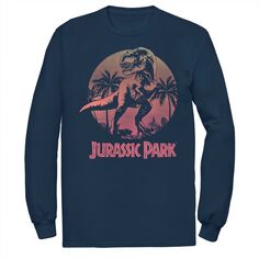 Мужская футболка T-Rex Gradient Sunset Jurassic Park, синий