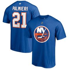 Мужская фирменная футболка Kyle Palmieri Royal New York Islanders с аутентичным именем и номером Stack Fanatics