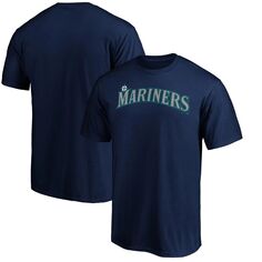 Мужская темно-синяя футболка с официальной надписью Seattle Mariners Fanatics
