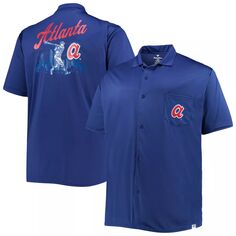 Мужская рубашка на пуговицах Royal Atlanta Braves Big &amp; Tall