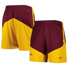 Мужские бордовые/золотые шорты Minnesota Golden Gophers Performance Player Nike