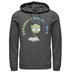 Мужская толстовка с рисунком Invader Zim Gir Some Needs A Hug Sad Portait Nickelodeon