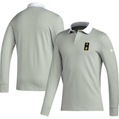 Мужская футболка-поло с длинными рукавами Player Grey Nashville SC Travel 2023 adidas