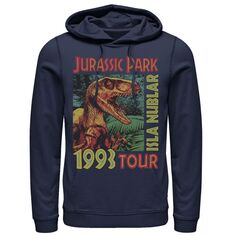 Мужской пуловер с капюшоном и плакатом к Парку Юрского периода Исла-Нублар 1993 года Licensed Character, синий