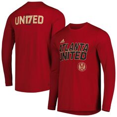 Мужская красная футболка с длинным рукавом AEROREADY из джерси Atlanta United FC adidas