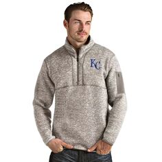Мужской пуловер с молнией 1/4 Kansas City Royals