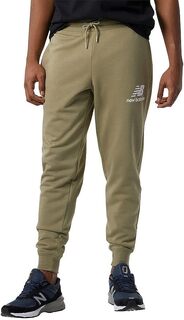 Спортивные брюки New Balance Men&apos;s Nb Essentials Stacked Logo, зеленый