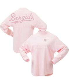 Женская розовая трикотажная футболка с фирменным логотипом Cincinnati Bengals Millennial Spirit Fanatics, розовый